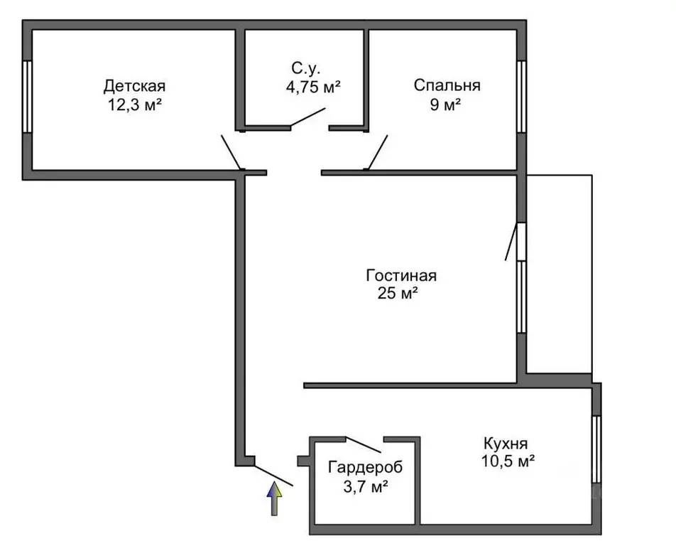 3-к кв. Красноярский край, Красноярск Судостроительная ул., 62 (70.0 ... - Фото 0