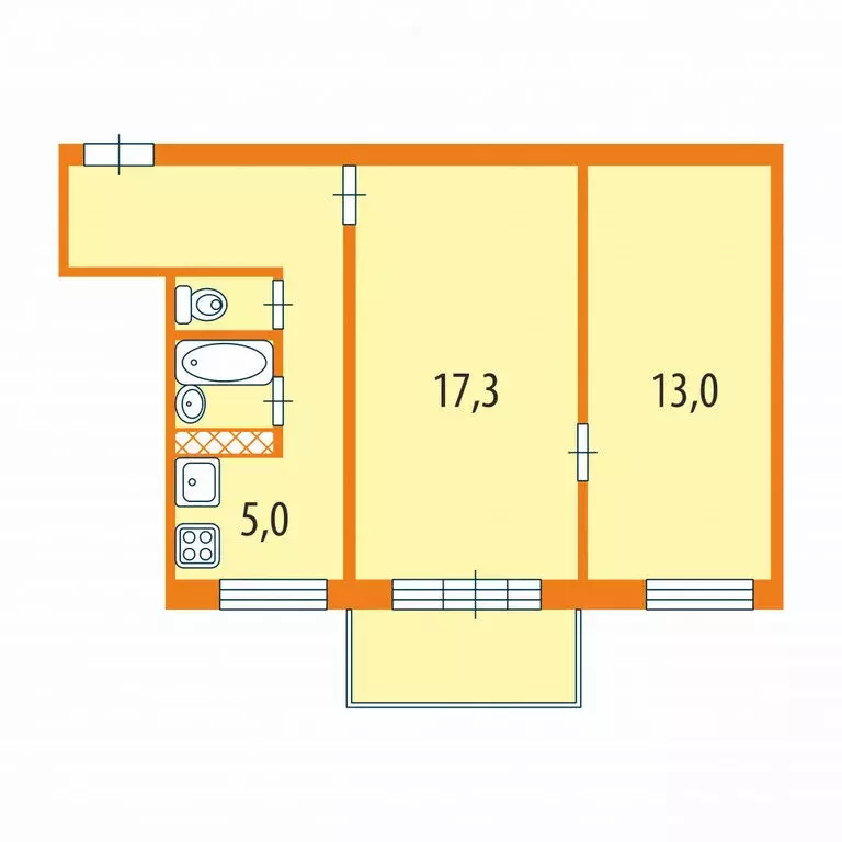 2-комнатная квартира: Гатчина, улица Чехова, 16 (45.6 м) - Фото 0