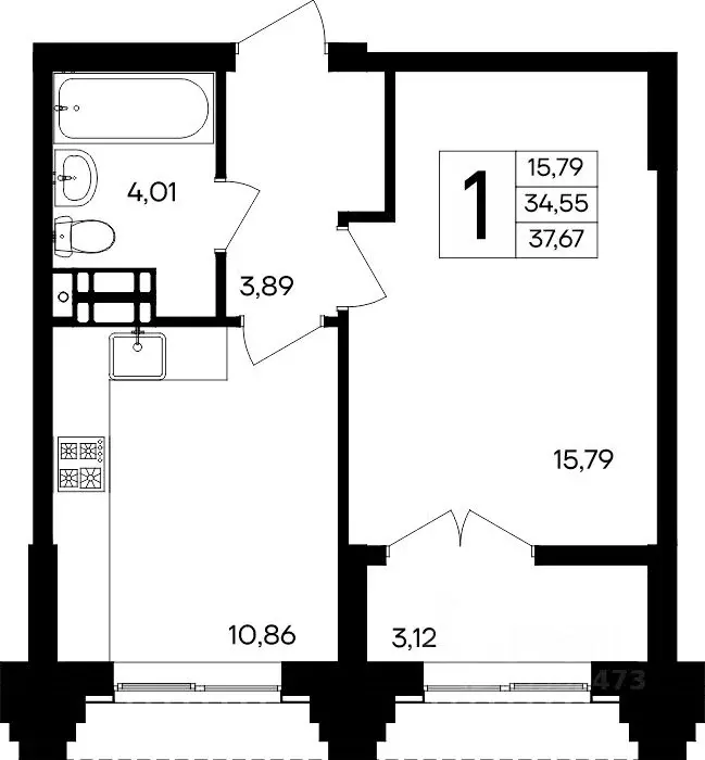 1-к кв. Севастополь Балаклавский муниципальный округ, Семисчастье ... - Фото 1