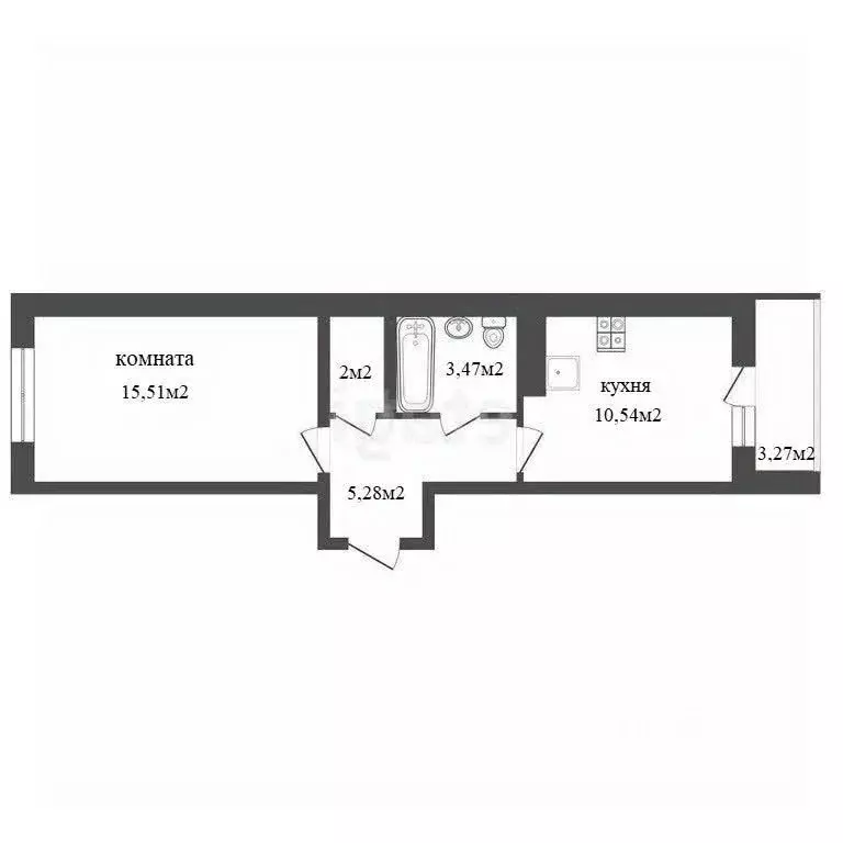 1-к кв. Псковская область, Псков ул. Юности, 22 (36.6 м) - Фото 1