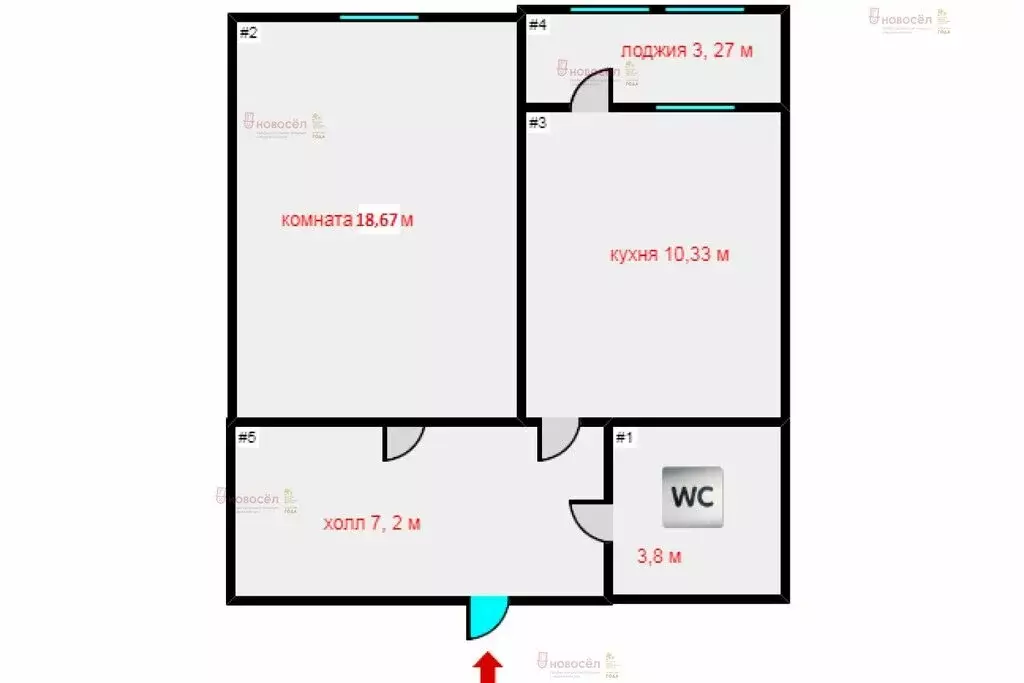 1-комнатная квартира: Екатеринбург, улица Щербакова, 80 (40 м) - Фото 1