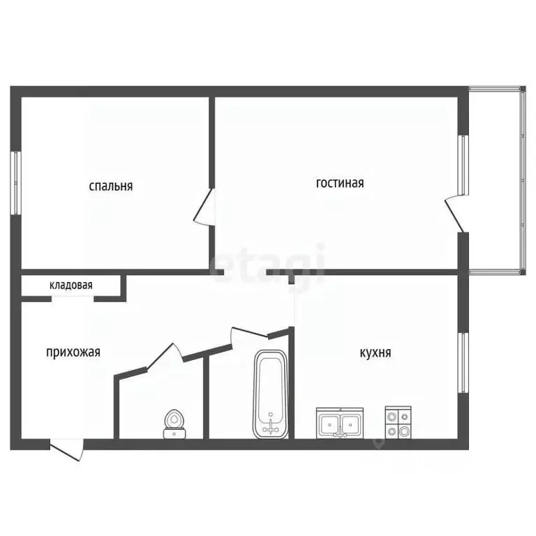 2-к кв. Челябинская область, Чебаркуль пос. Санаторий Кисегач, 15А ... - Фото 2