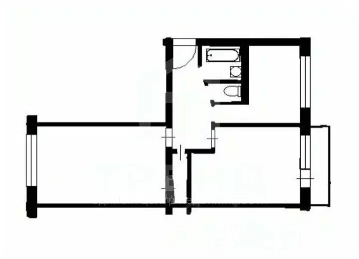 2-к кв. Санкт-Петербург ул. Крыленко, 29К2 (44.8 м) - Фото 1