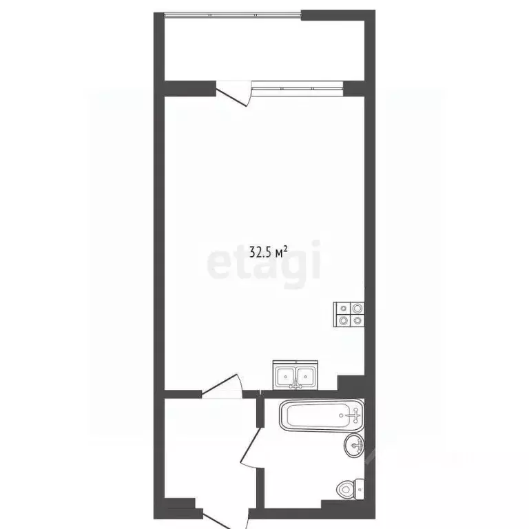 Студия Крым, Судак ул. Набережная, 75 (44.5 м) - Фото 2