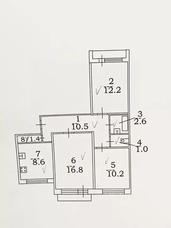 3-к кв. Саратовская область, Саратов Новоузенская ул., 10/20 (63.3 м) - Фото 1