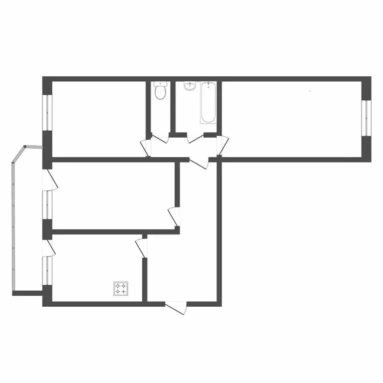 3-комнатная квартира: Тюмень, Широтная улица, 126 (91.2 м) - Фото 1