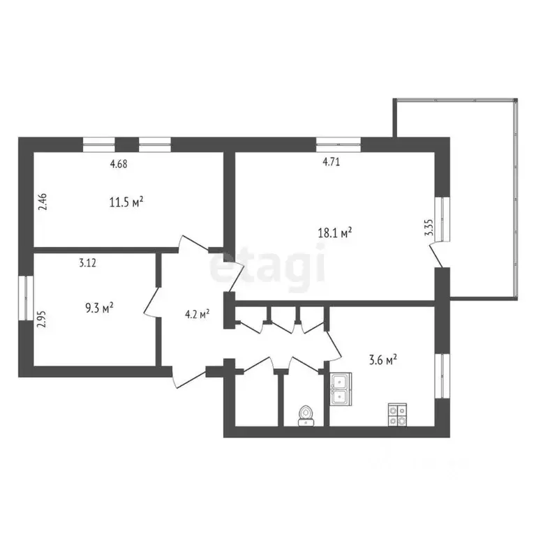 Комната Ярославская область, Ярославль ул. Вишняки, 34 (10.0 м) - Фото 1
