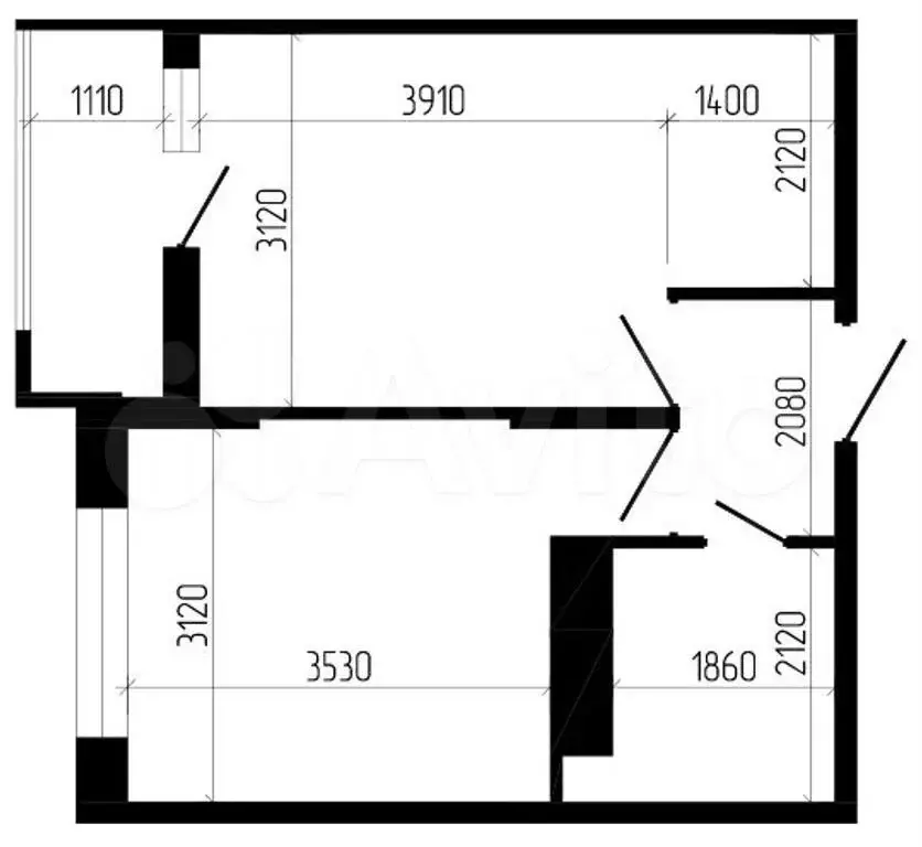 1-к. квартира, 35,9 м, 5/8 эт. - Фото 1
