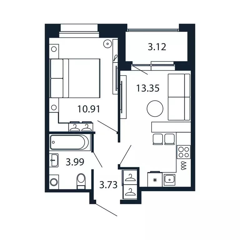 1-комнатная квартира: городской посёлок Новоселье, Центральная улица, ... - Фото 1