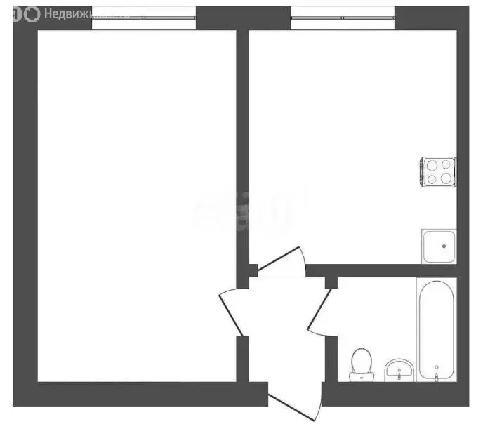 1-комнатная квартира: Вологда, Рабочая улица, 13 (31.1 м) - Фото 1