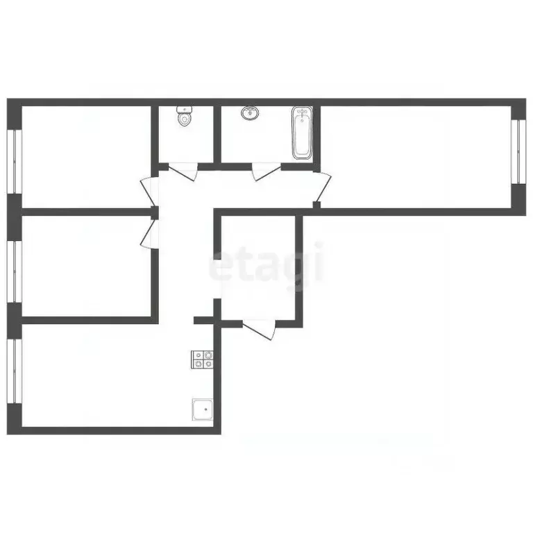 3-к кв. Московская область, Одинцово ул. Рябиновая, 7 (87.0 м) - Фото 1