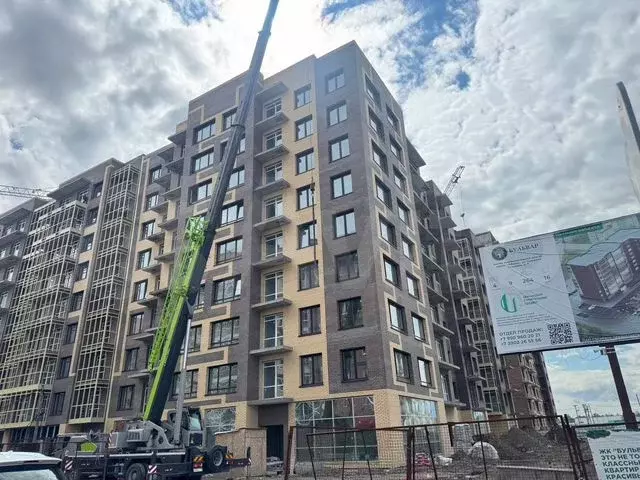 1-к. квартира, 41,9 м, 8/9 эт. - Фото 0
