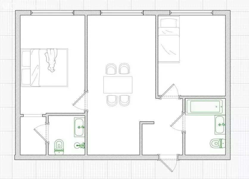 2-комнатная квартира: Тула, улица Купцов Гречихиных, 4 (50.2 м) - Фото 1