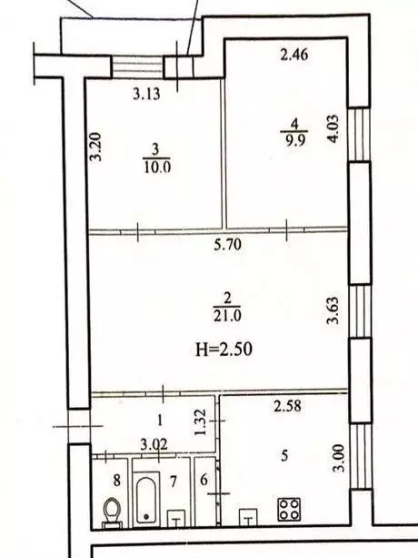 3-к кв. Волгоградская область, Волгоград Загорская ул., 5 (57.0 м) - Фото 2