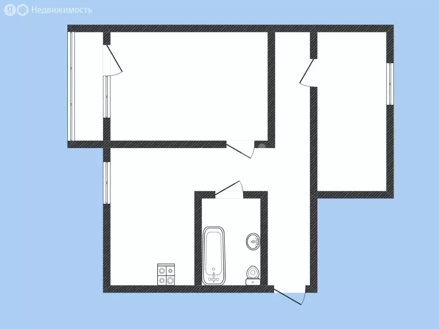 2-комнатная квартира: Черкесск, площадь Кирова, 16 (44 м) - Фото 1