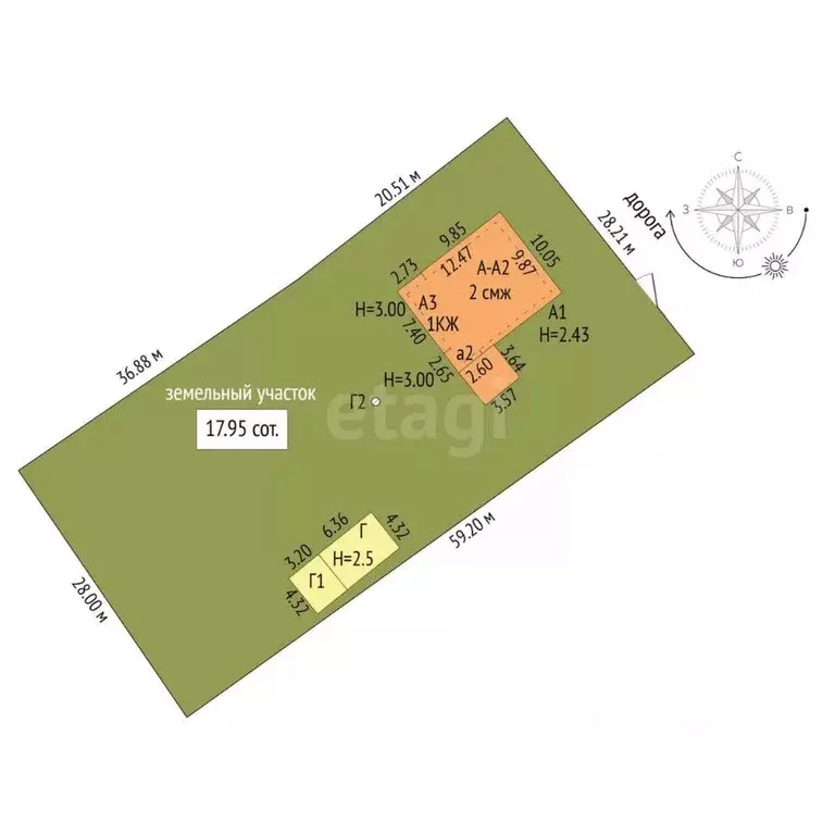 Дом в Калужская область, Жуковский муниципальный округ, с. Высокиничи ... - Фото 2