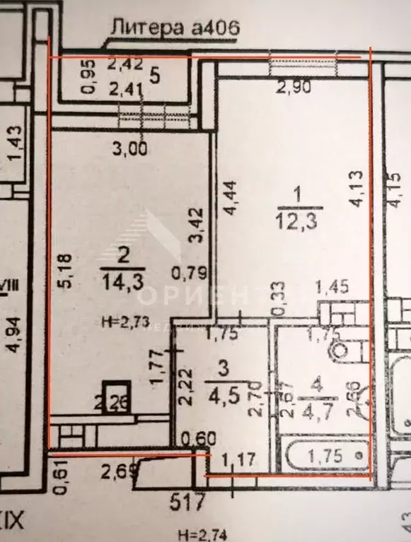 2-к кв. Свердловская область, Екатеринбург ул. Евгения Савкова, 8 ... - Фото 2