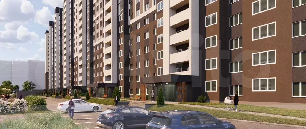 1-к. квартира, 34,8 м, 7/16 эт. - Фото 0