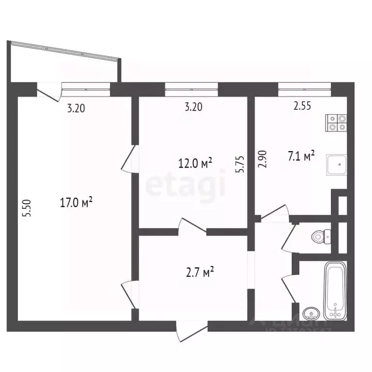 2-к кв. Крым, Симферополь ул. Воровского (50.0 м) - Фото 2