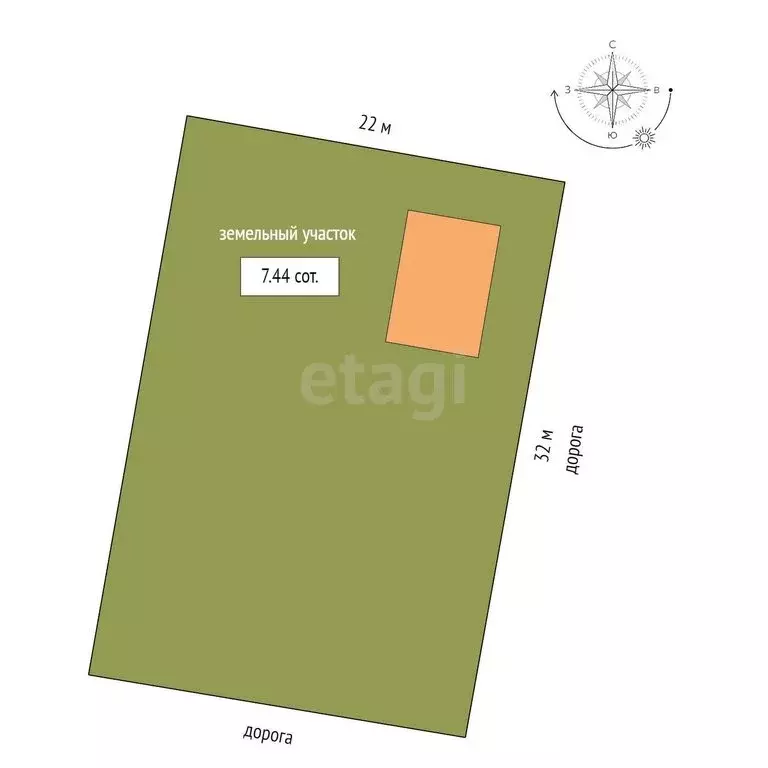 Участок в Тюмень, Калининский округ (7.4 м) - Фото 1