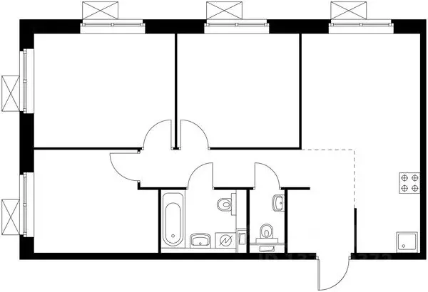 3-к кв. Московская область, Люберцы ул. Летчика Ларюшина, 6к2 (68.0 м) - Фото 2