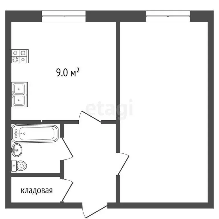 1-комнатная квартира: Тобольск, 6-й микрорайон, 120Ж (34 м) - Фото 1