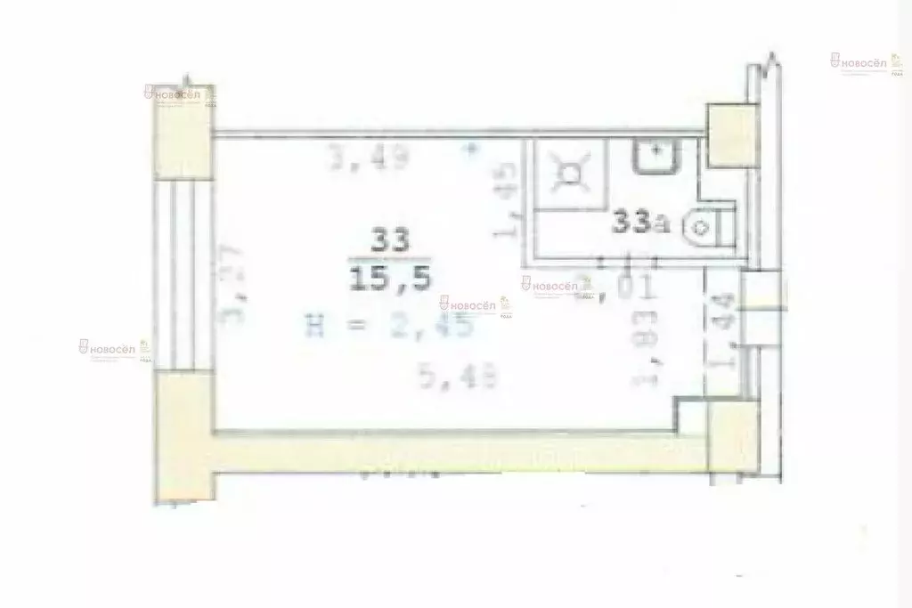 Квартира-студия: Екатеринбург, улица Машиностроителей, 37 (18 м) - Фото 1
