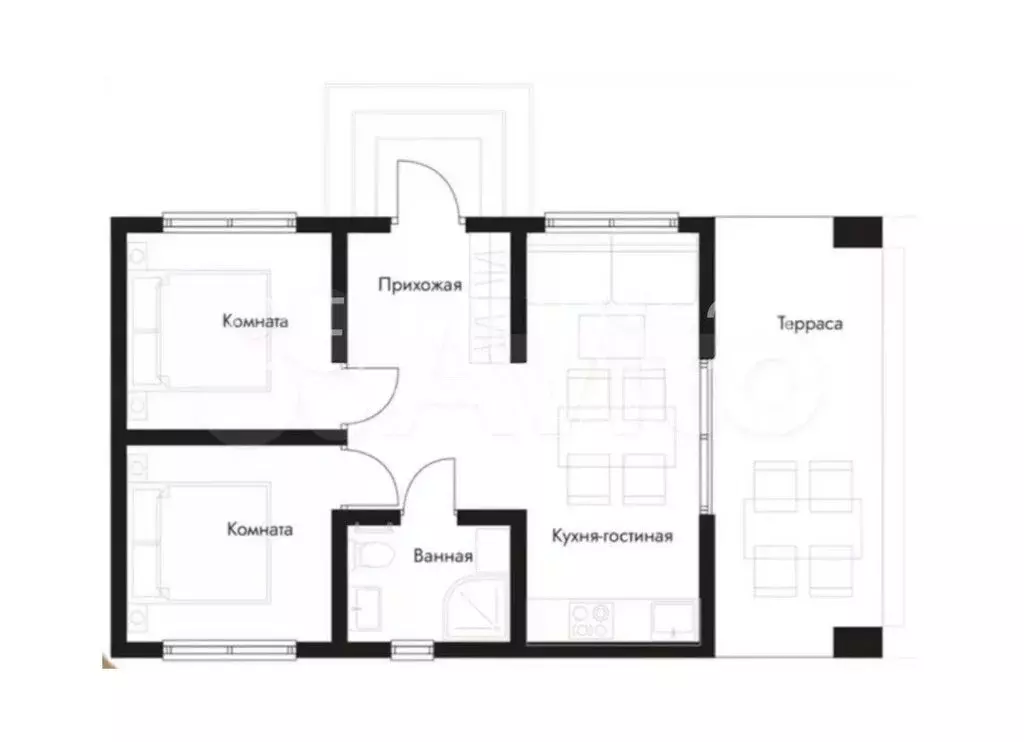 Дом в Калиновка, Гвардейская улица (53.1 м) - Фото 1