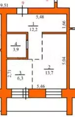 Квартира-студия, 39,4 м, 6/9 эт. - Фото 1