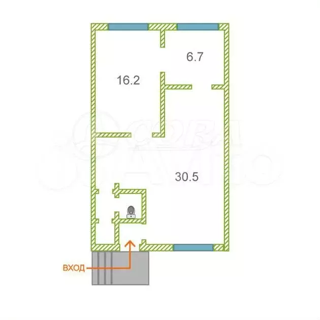 Продам помещение свободного назначения, 58.6 м - Фото 0