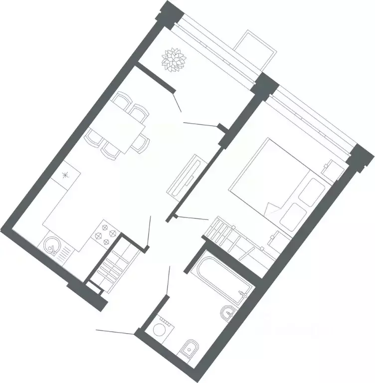 1-к кв. Свердловская область, Екатеринбург ул. Мира, 47/6 (41.8 м) - Фото 0