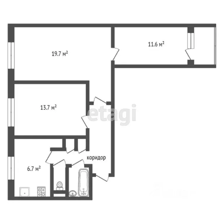 3-к кв. Москва Алтуфьевское ш., 30В (63.0 м) - Фото 2