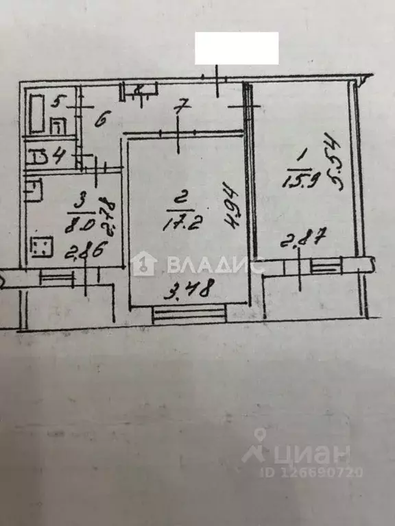 2-к кв. Владимирская область, Владимир ул. Лакина, 189 (53.8 м) - Фото 2