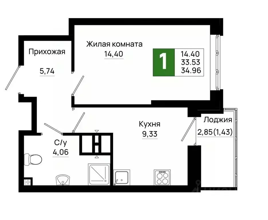 1-к кв. Ростовская область, Ростов-на-Дону Нефтекачка кв-л, Октябрь ... - Фото 0
