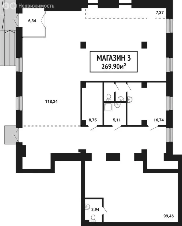 Помещение свободного назначения (269.9 м) - Фото 0