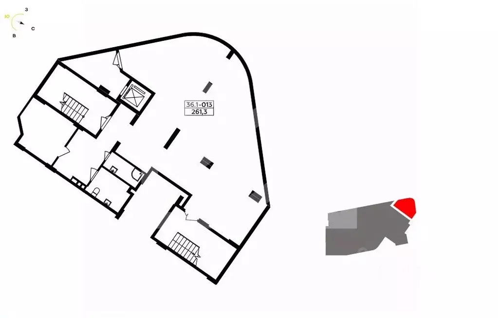 Торговая площадь в Москва № 167 кв-л,  (262 м) - Фото 2