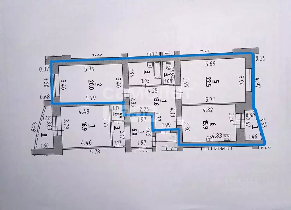 2-к кв. Краснодарский край, Ейск Коммунистическая ул., 77/17 (80.0 м) - Фото 2