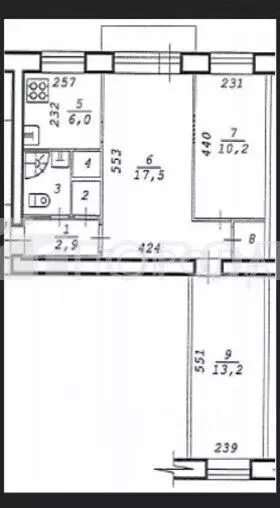 3-к кв. Новосибирская область, Новосибирск ул. Блюхера, 5 (57.0 м) - Фото 1