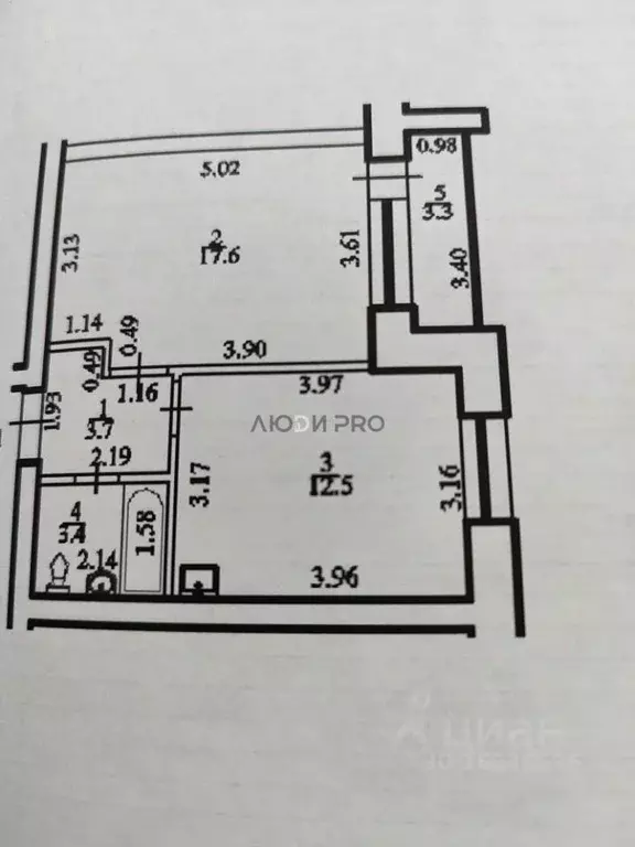 1-к кв. Башкортостан, Уфимский район, с. Миловка проезд Белоречный, 3 ... - Фото 2