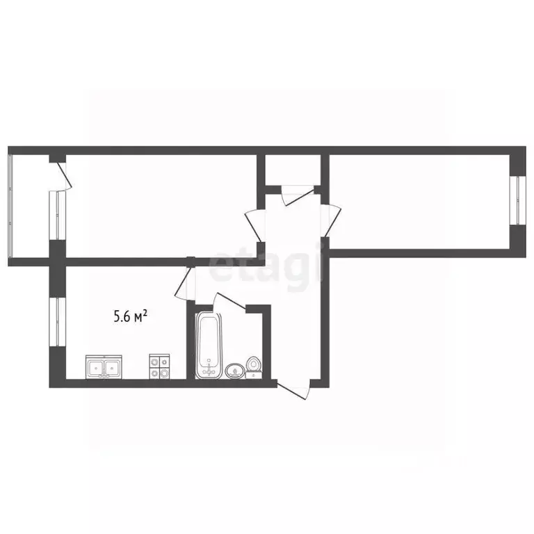 2-к кв. Камчатский край, Петропавловск-Камчатский ул. Чубарова, 8 ... - Фото 1