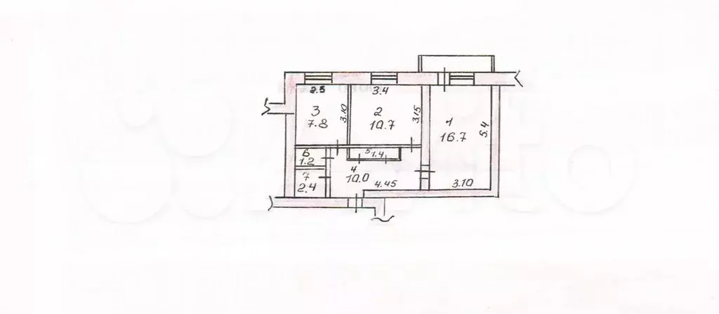 2-к. квартира, 50 м, 2/4 эт. - Фото 0