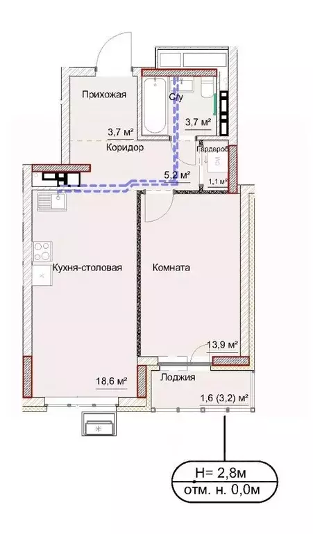 2-к кв. Удмуртия, Ижевск ул. Карла Либкнехта, 46 (47.7 м) - Фото 1
