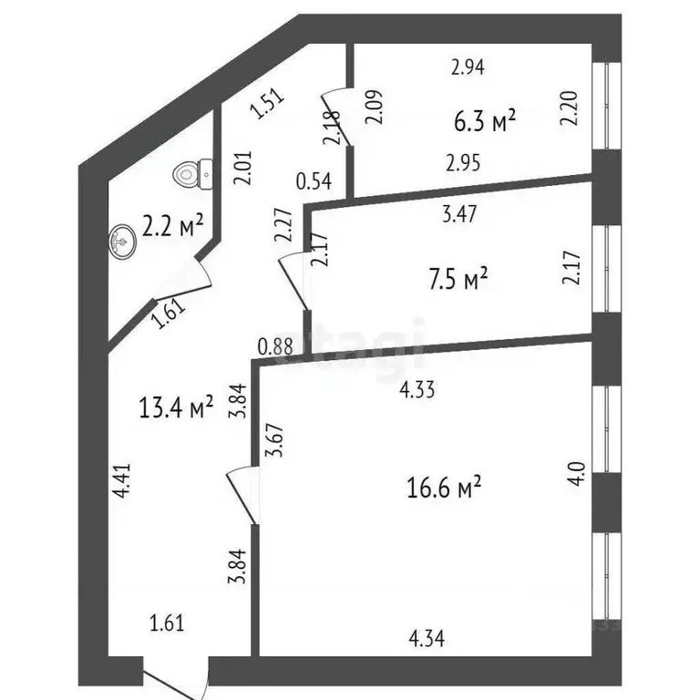 Офис в Санкт-Петербург ул. Яблочкова, 3 (46 м) - Фото 1