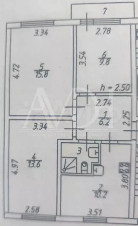 3-к. квартира, 60 м, 2/5 эт. - Фото 0