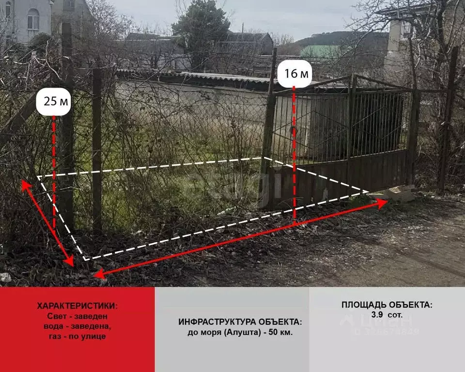 Участок в Крым, Симферопольский район, Перовское с/пос, Строитель-К ... - Фото 2