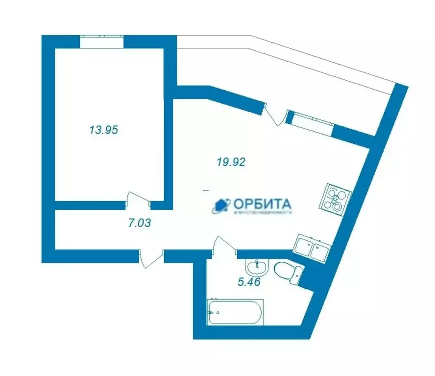 1-комнатная квартира: Тюмень, 2-я Луговая улица, 22к2 (38.4 м) - Фото 1