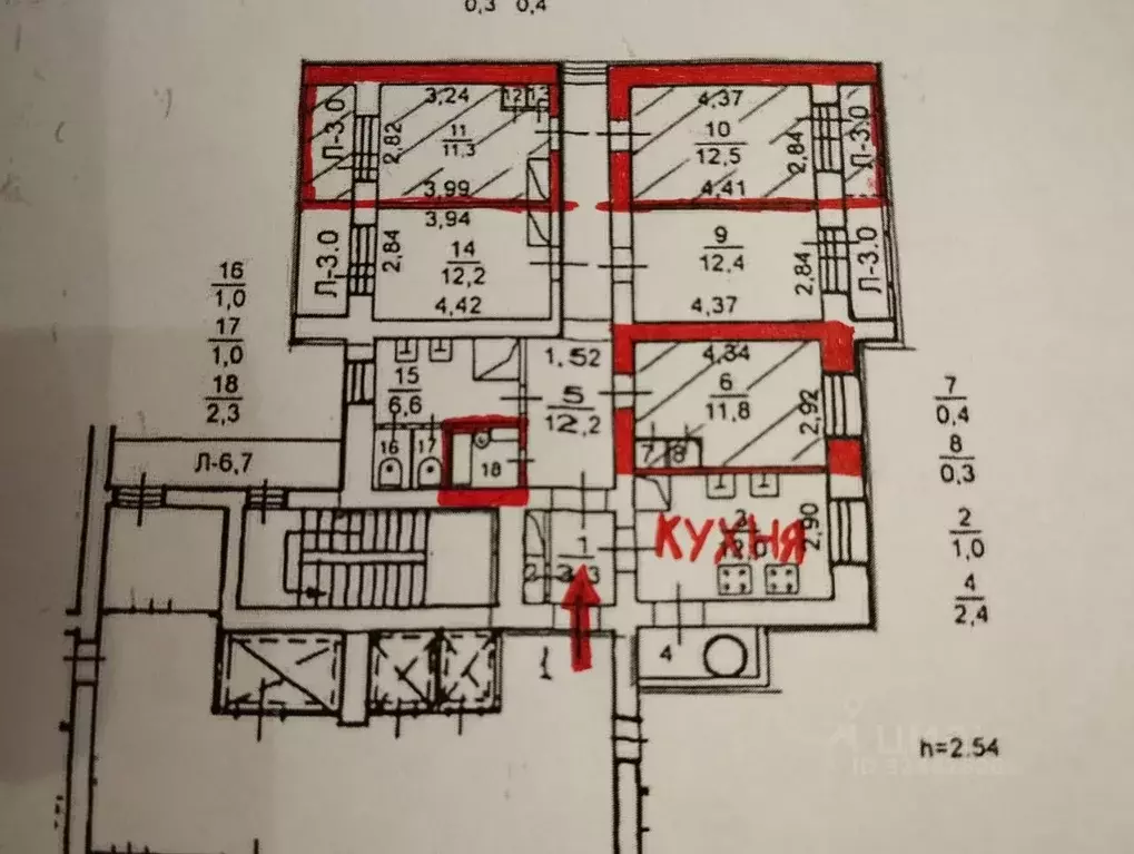 Комната Санкт-Петербург просп. Ударников, 49к1 (35.6 м) - Фото 1