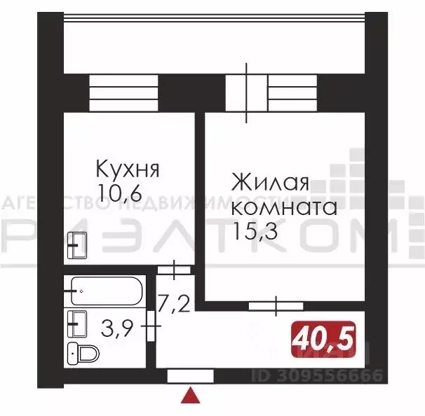 1-к кв. Амурская область, Благовещенск Заводская ул., 2/4 (41.0 м) - Фото 0