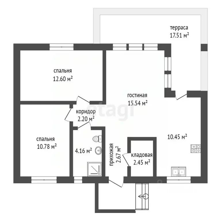 Дом в Крым, Судак ул. Сурожская (69 м) - Фото 2