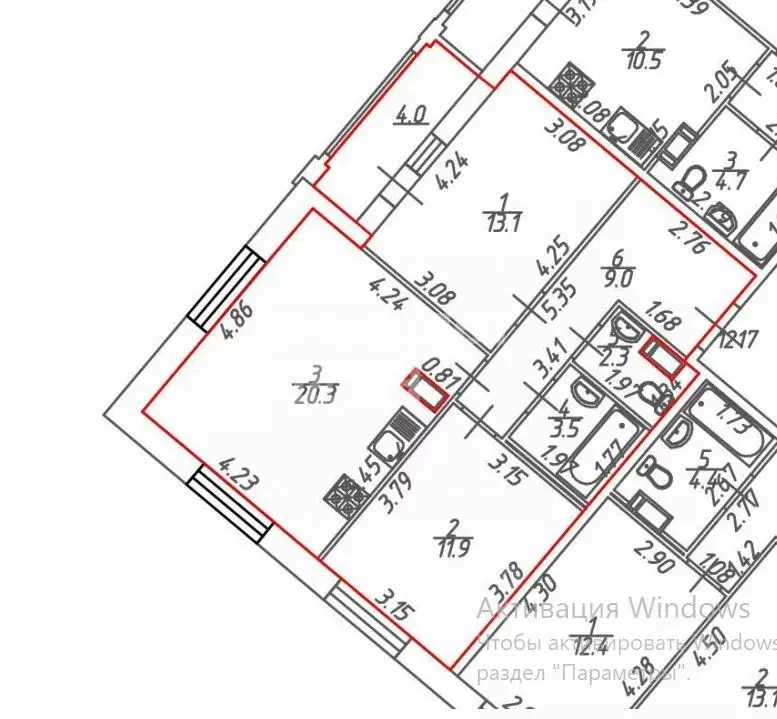 2-к кв. Санкт-Петербург просп. Авиаконструкторов, 54 (60.1 м) - Фото 2